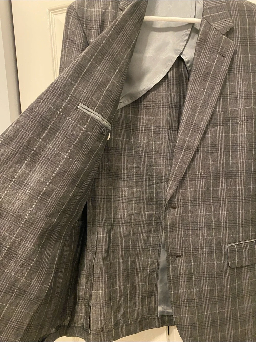 Brooks Brothers Gray Windowpane Plaid Sport Coat
